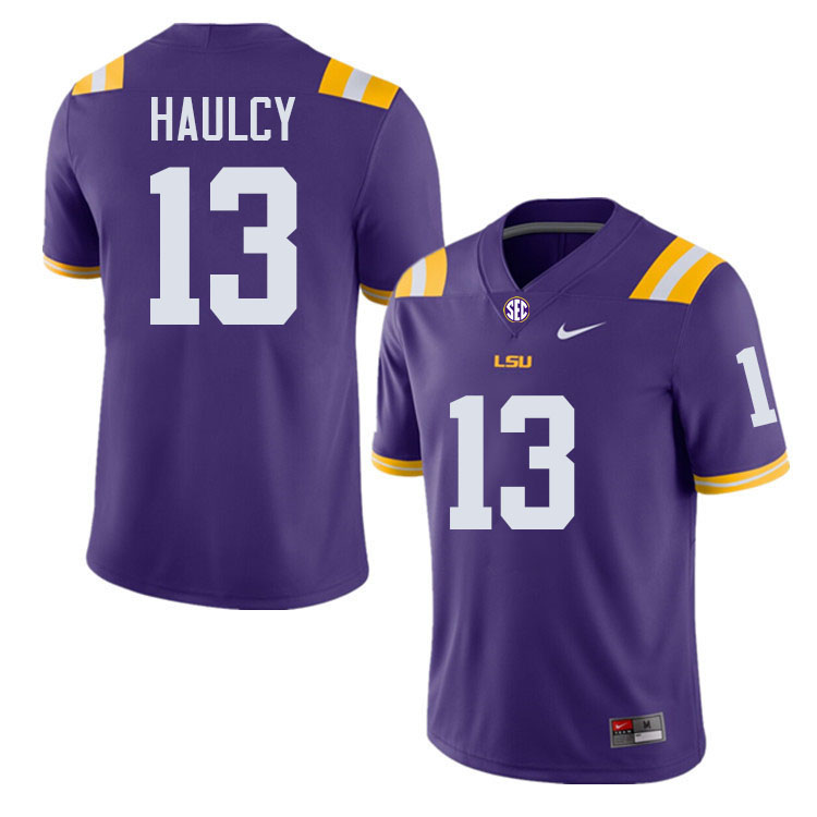 #13 A.J. Haulcy LSU Tigers Jersey,Louisiana State University Tigers Football Jersey-Purple